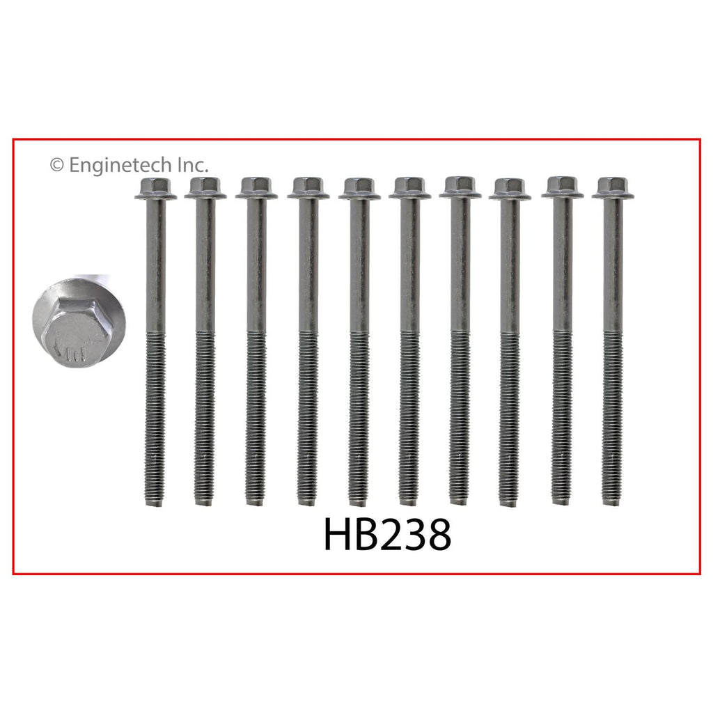 Enginetech F365HS-AWB Engine Cylinder Head Gasket Set for Ford Cars and Trucks with Head Bolts
