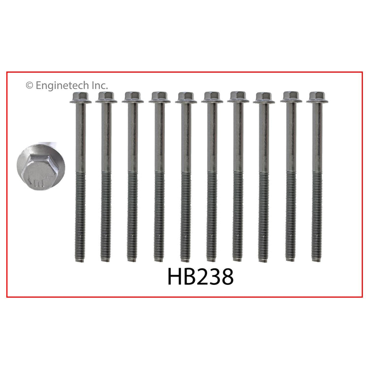 Enginetech F365HS-AWB Engine Cylinder Head Gasket Set for Ford Cars and Trucks with Head Bolts
