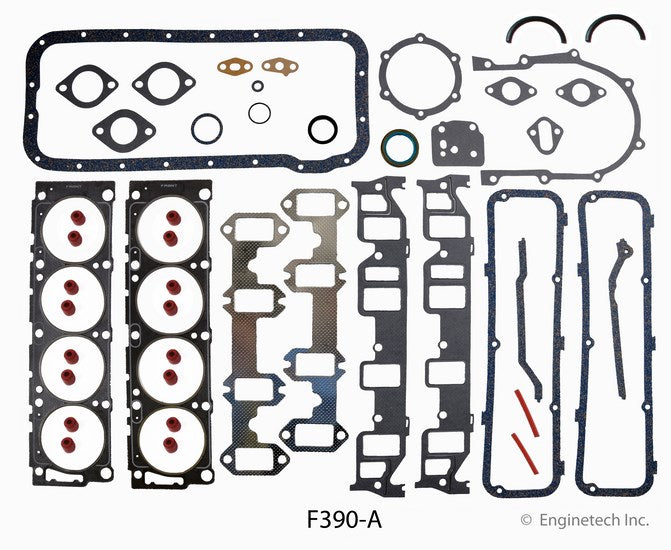 Enginetech F390-A Engine Full Gasket Set for Ford Cars and Trucks