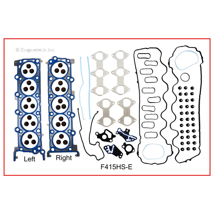 Enginetech F415HS-EWB Engine Cylinder Head Gasket Set for Ford Cars and Trucks with Head Bolts