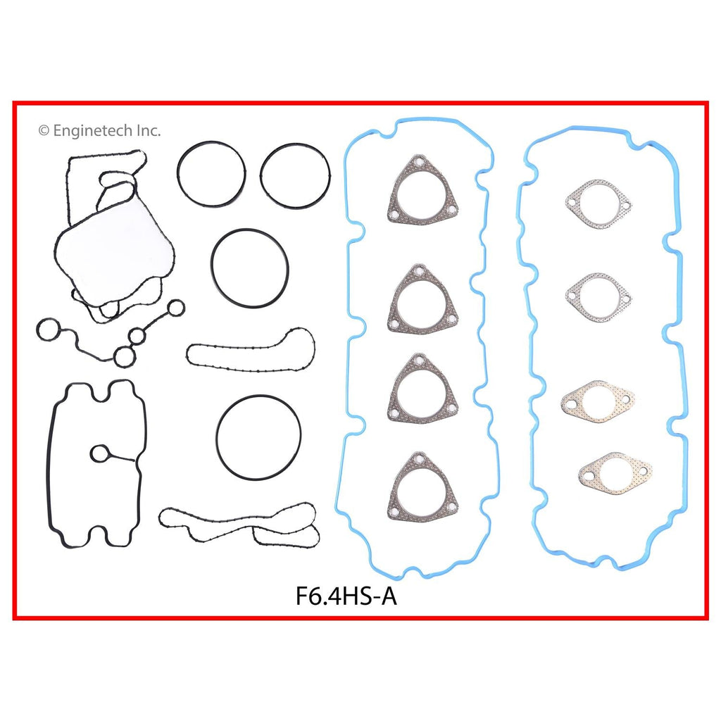Enginetech F6.4HS-A Engine Cylinder Head Gasket Set for Ford F-250 and F-350 Super Duty (2008-2010)