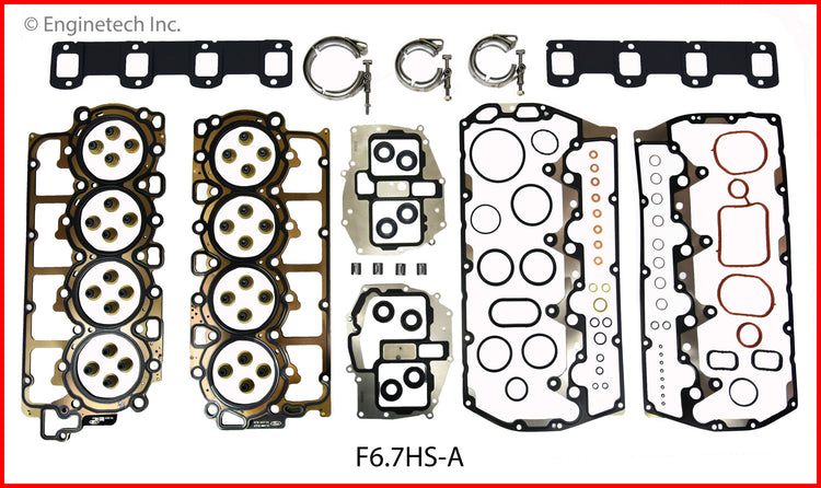 Enginetech F6.7HS-A Engine Cylinder Head Gasket Set for Ford Super Duty Trucks