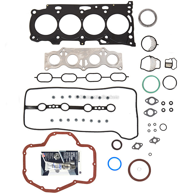 Full Gasket Set Bearings Pistons Fit 07-13 Toyota Camry Scion Lexus 2AZFE