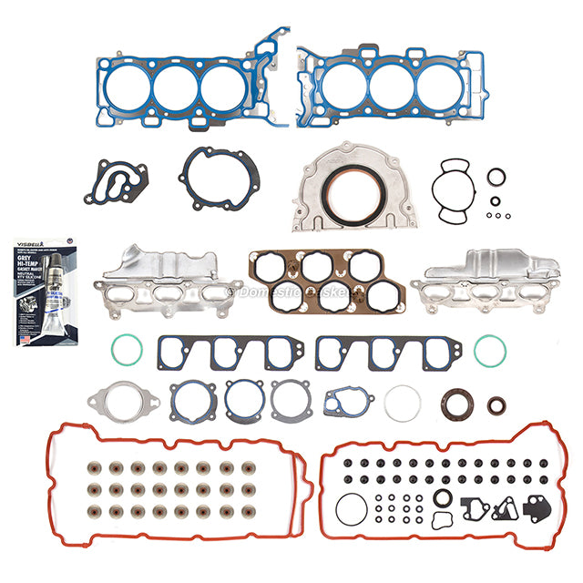 Full Gasket Set Bearings Pistons Fit 04-09 Buick Cadillac GMC Saturn 3.6L DOHC