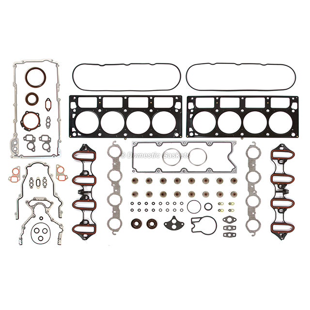 Full Gasket Set Bearings Pistons Fit 01-03 Cadillac GMC Chevrolet 6.0L OHV