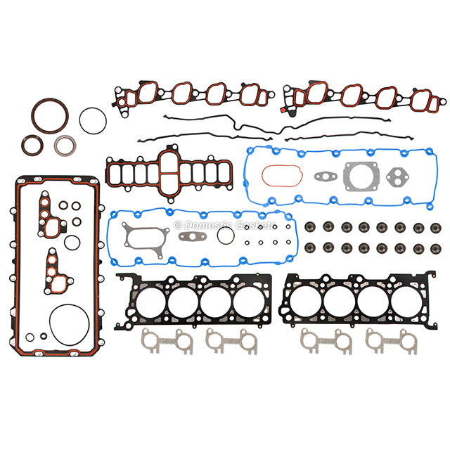 Full Gasket Set Bearings Pistons Fit 00-04 Ford E150 F150 Expedition SOHC 16V