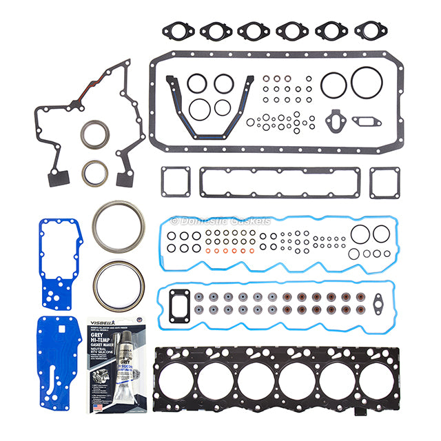 Full Gasket Set Bearings Pistons Fit 98-02 Dodge Ram 5.9L Diesel L6 OHV 24v