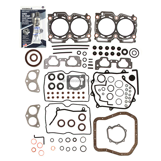 Full Gasket Set Bearings Pistons Fit 99-03 Subaru Legacy Forester 2.5 EJ25 SOHC