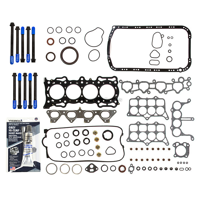 MLS Full Gasket Set Intake Exhaust Valves Fit 91-96 Honda 2.2L F22A1 F22A6 F22A4