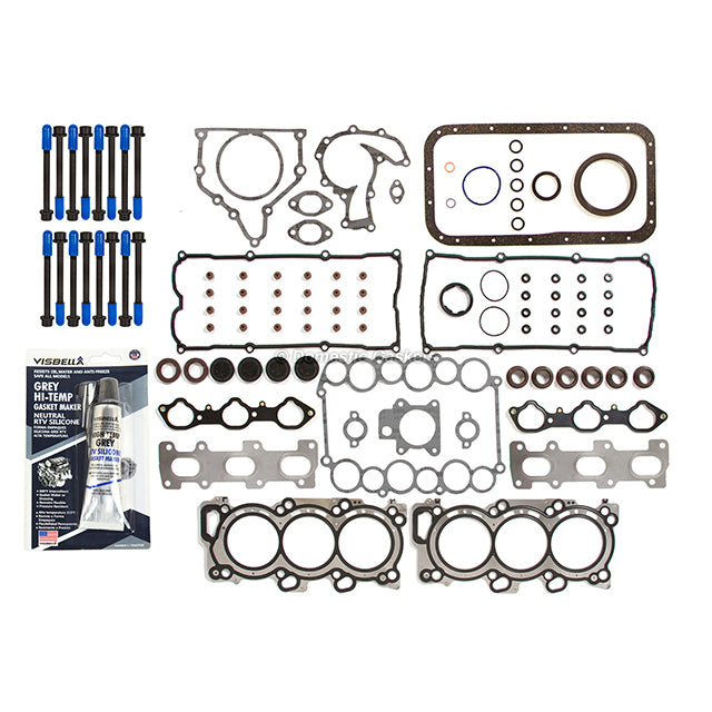 Full Gasket Set Intake Exhaust Valves Fit 98-02 Acura Honda Isuzu 3.2 6VE1 6VD1
