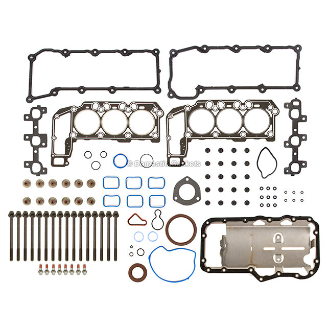Full Gasket Set Intake Exhaust Valves Fit 02-05 Dodge Chrysler Jeep 3.7L SOHC