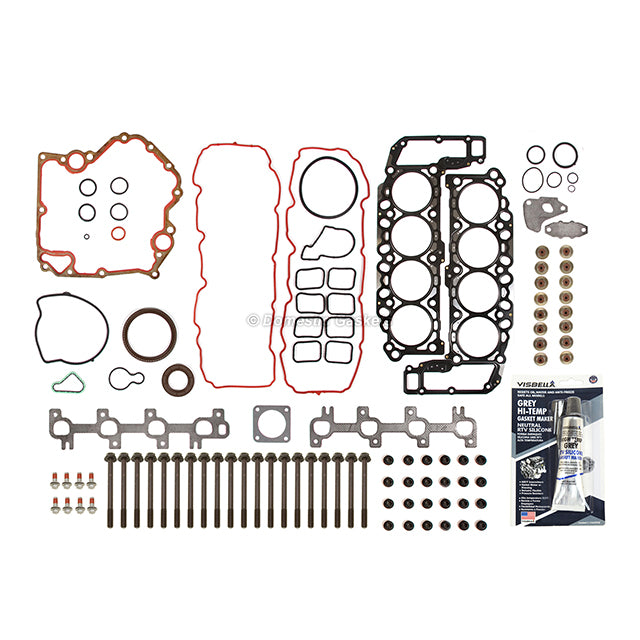 Full Gasket Set Intake Exhaust Valves Fit 04-07 Jeep Dodge Chrysler 4.7L SOHC