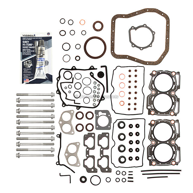 Full Gasket Set Intake Exhaust Valves Fit 99-03 Subaru Saab 2.5L SOHC EJ251