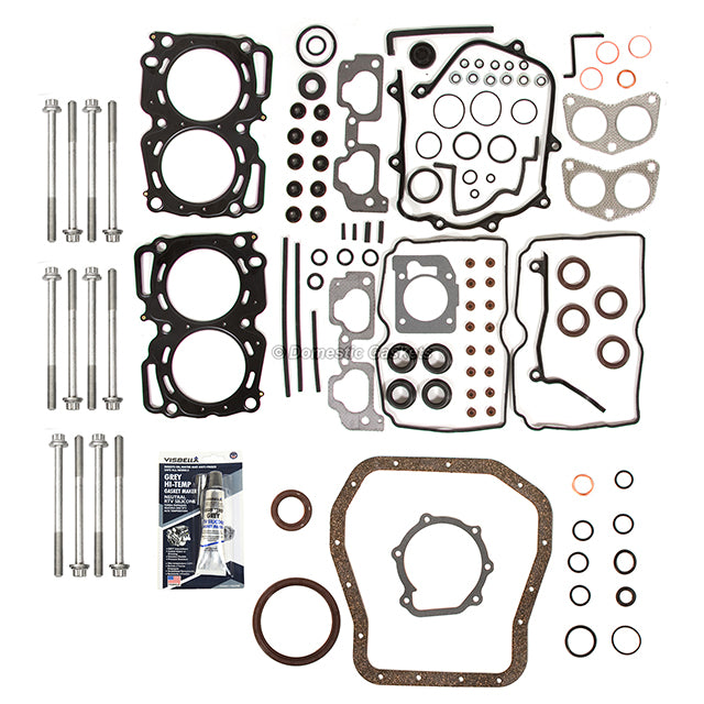 MLS Full Gasket Set Intake Exhaust Valves Fit 99-03 Subaru Saab 2.5L SOHC EJ251