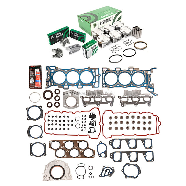 Full Gasket Set Bearings Pistons Fit 07-11 Chevrolet Pontiac G6 Saturn 3.6L DOHC