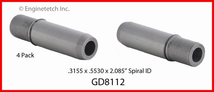 Enginetech GD8112 Engine Valve Guide 4 Pack for Buick Century and Regal