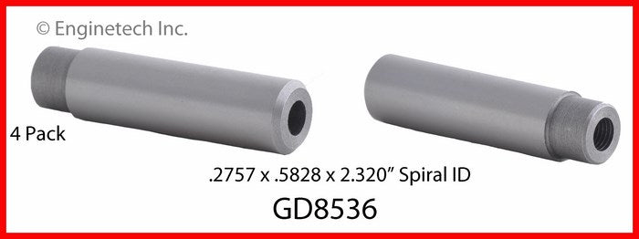 Enginetech GD8536 Engine Valve Guide Set – 4 Pack for Select GM and Isuzu Vehicles