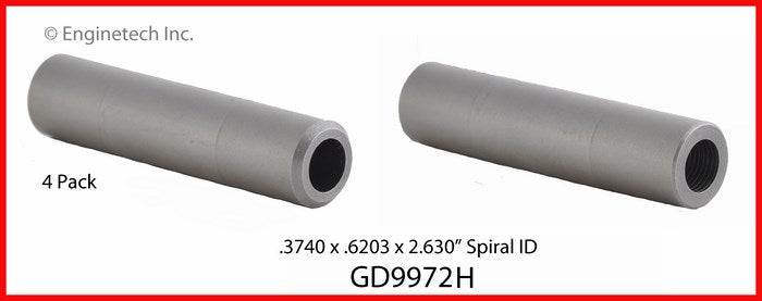 Enginetech GD9972H Engine Valve Guide 4 Pack for Domestic and Import Engines