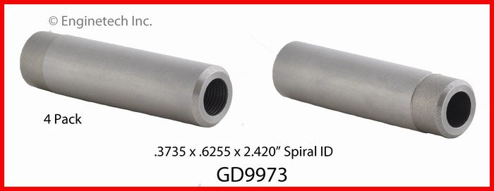 Enginetech GD9973 Engine Valve Guide 4 Pack - High-Quality Iron Valve Guides for Reliable Engine Performance