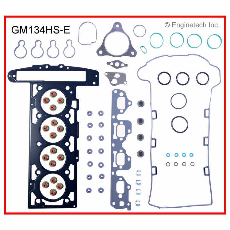 Enginetech GM134HS-EWB Engine Cylinder Head Gasket Set for Chevrolet Cobalt and GMC Vehicles with Head Bolts