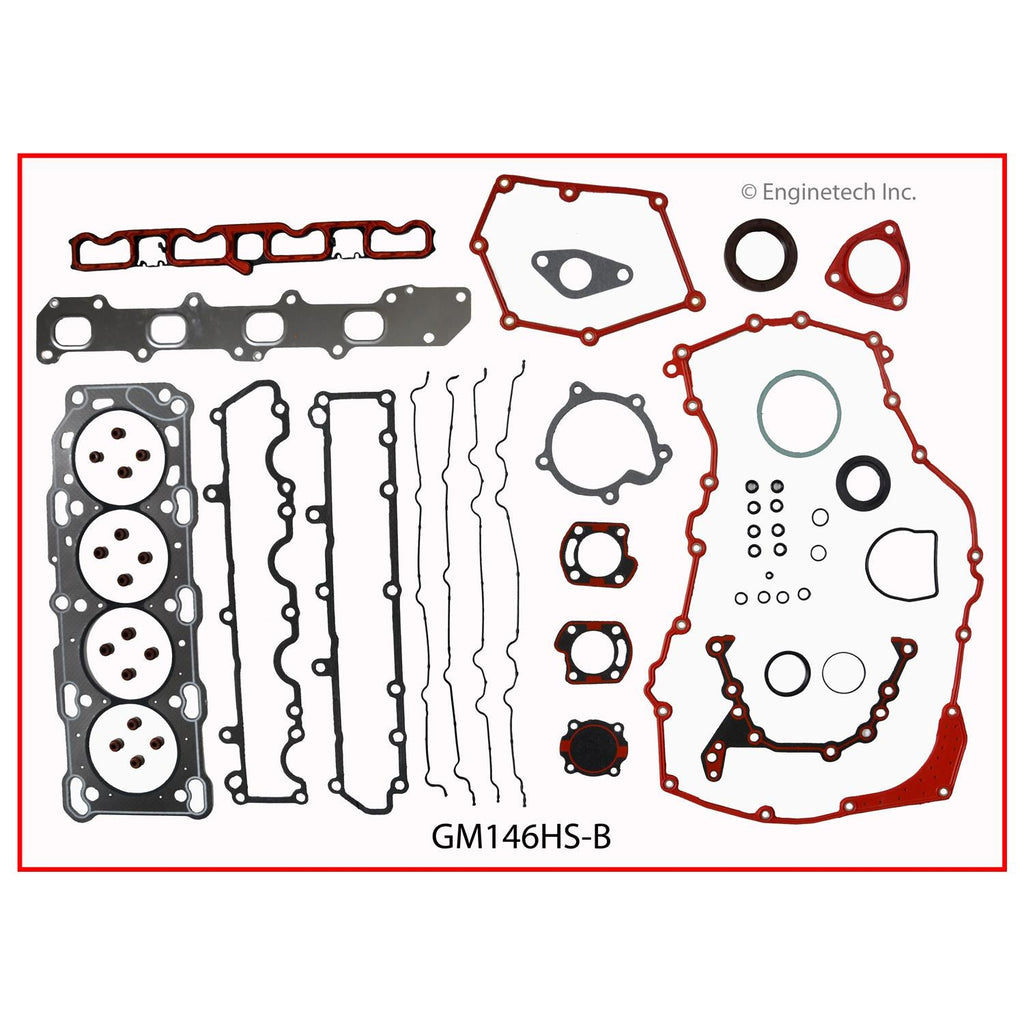 Enginetech GM146HS-B Engine Cylinder Head Gasket Set for GMC and Chevrolet Cars and Trucks