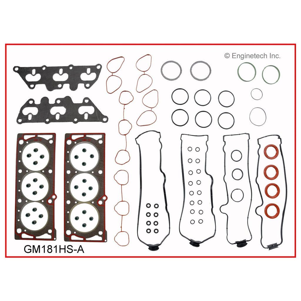 Enginetech GM181HS-AWB Engine Cylinder Head Gasket Set for GMC and Chevrolet Cars and Trucks