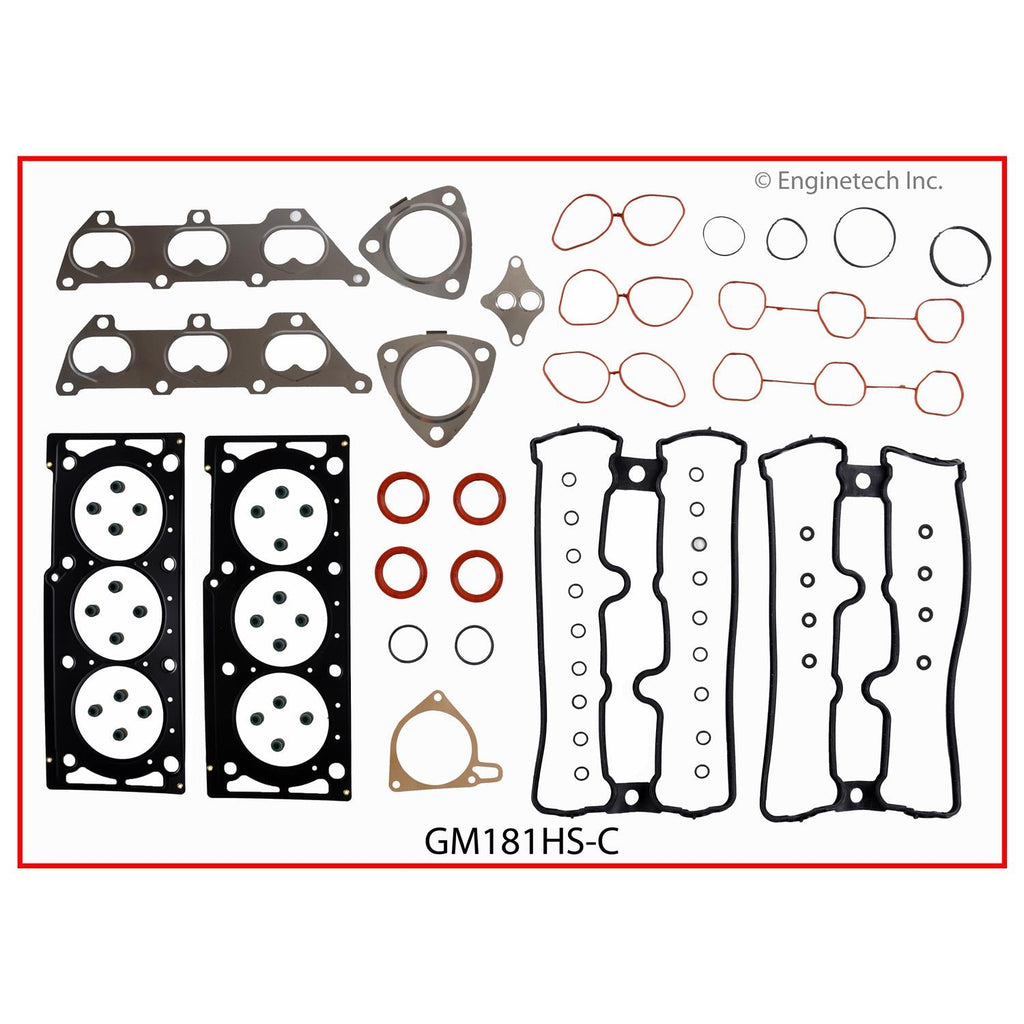 Enginetech GM181HS-C Engine Cylinder Head Gasket Set for GMC and Chevrolet Vehicles