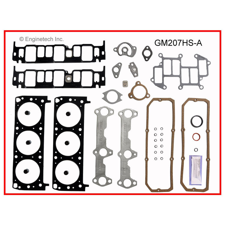 Enginetech GM207HS-A Engine Cylinder Head Gasket Set for GMC and Chevrolet Cars and Trucks