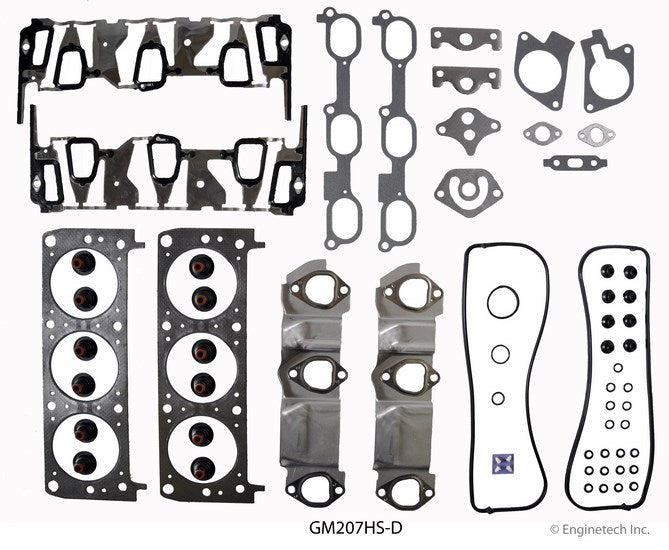 Enginetech GM207HS-D Engine Cylinder Head Gasket Set for GMC and Chevrolet Vehicles