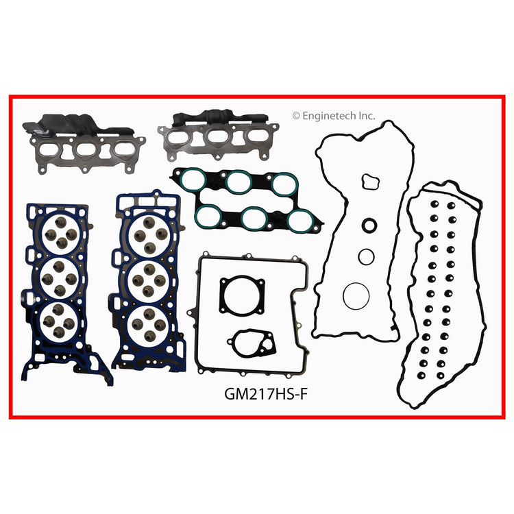 Enginetech GM217HS-FWB Engine Cylinder Head Gasket Set for GMC and Chevrolet Vehicles with Head Bolts