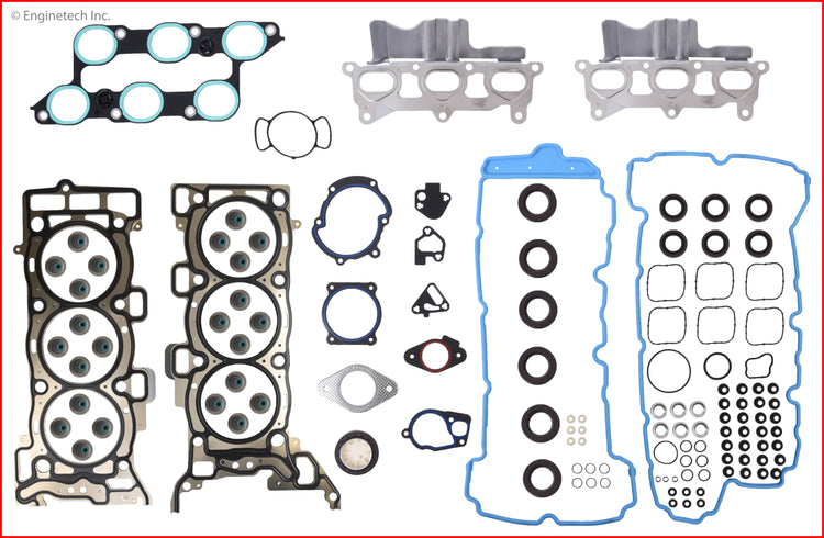 Enginetech GM217HS-KWB Engine Cylinder Head Gasket Set for GMC and Chevrolet Vehicles with Head Bolts