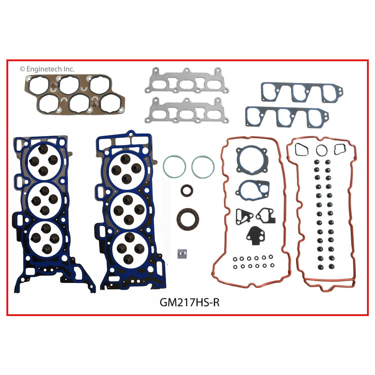 Enginetech GM217HS-RWB Engine Cylinder Head Gasket Set for GMC and Chevrolet Cars and Trucks