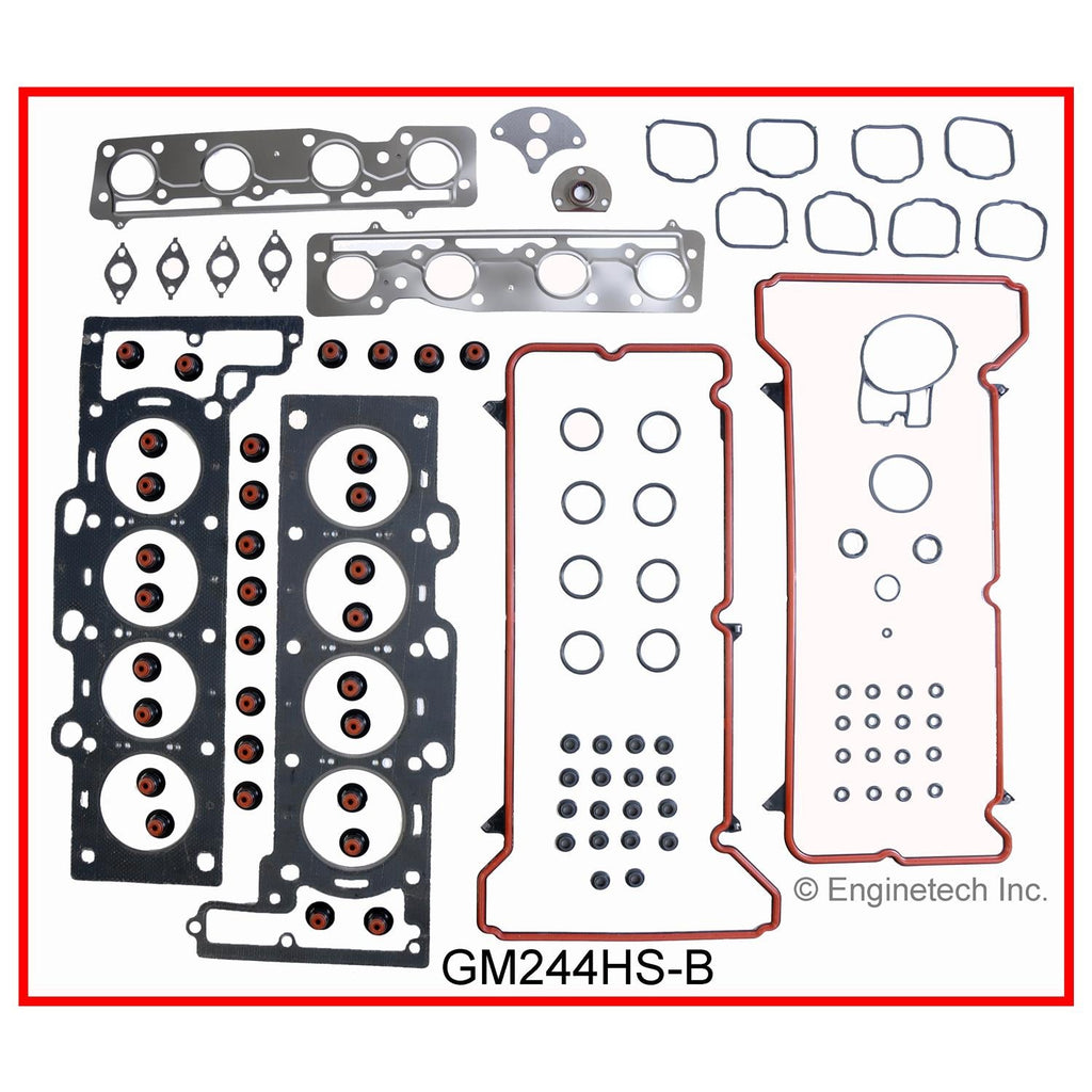 Enginetech GM244HS-B Engine Cylinder Head Gasket Set for GMC and Chevrolet Vehicles
