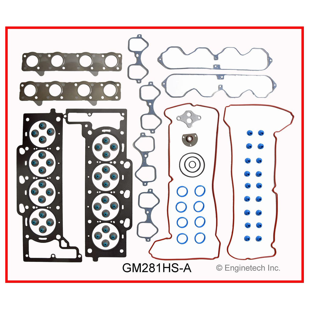 Enginetech GM281HS-AWB Engine Cylinder Head Gasket Set for GMC and Chevrolet Cars and Trucks