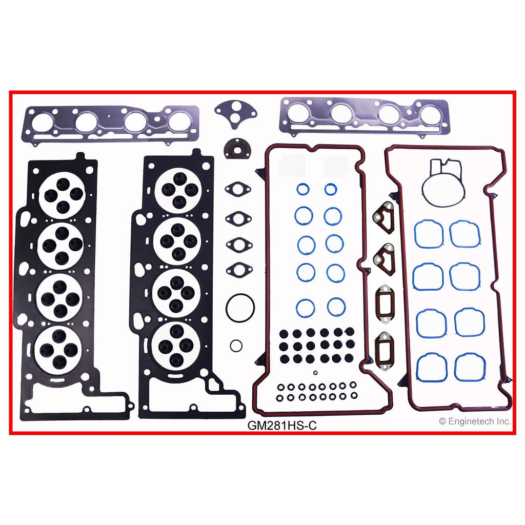 Enginetech GM281HS-CAWB Engine Cylinder Head Gasket Set for GMC and Chevrolet Vehicles