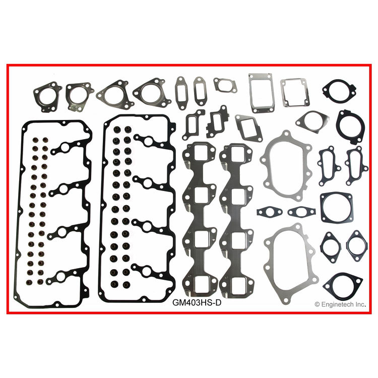 Enginetech GM403HS-DWB Engine Cylinder Head Gasket Set for GMC and Chevrolet Trucks and Cars