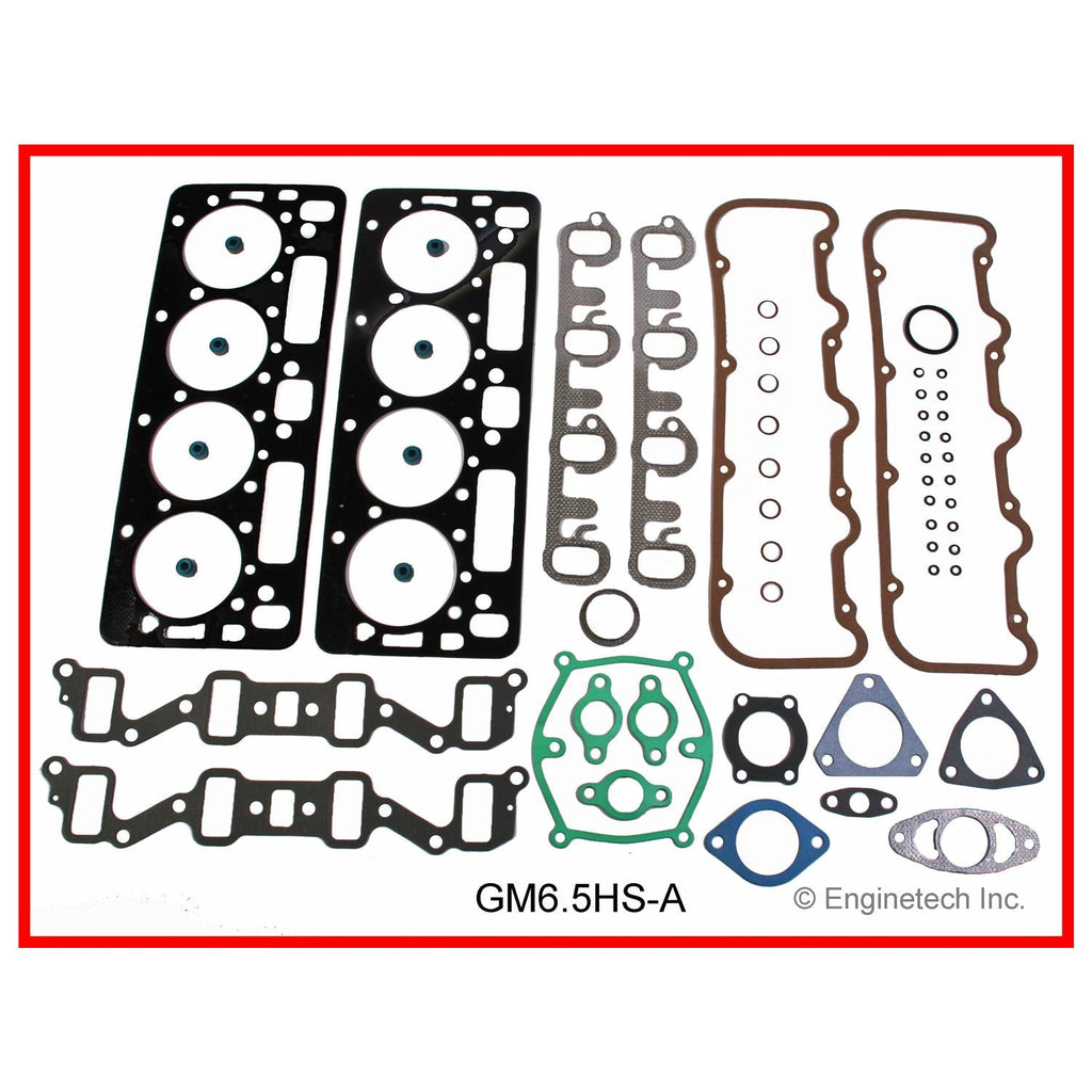 Enginetech GM6.5HS-AWB Engine Cylinder Head Gasket Set for GMC and Chevrolet Cars and Trucks