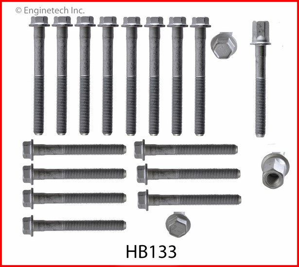 Enginetech HB133 Engine Head Bolt Set for Buick and Chevrolet Models