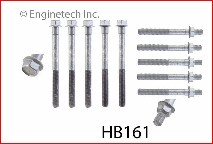 Enginetech HB161 Engine Head Bolt Set for One Cylinder – Compatible with Isuzu Hombre and Chevrolet Cavalier & S10
