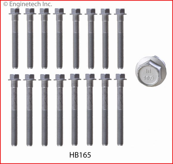 Enginetech HB165 Engine Head Bolt Set for One Cylinder – Compatible with Select GM and Saturn Models