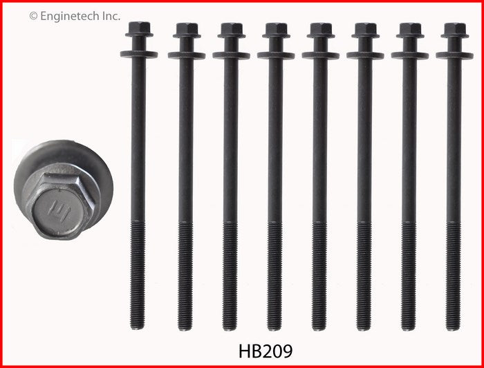 Enginetech HB209 Engine Head Bolt Set for Chrysler 300M and Concorde - One Cylinder