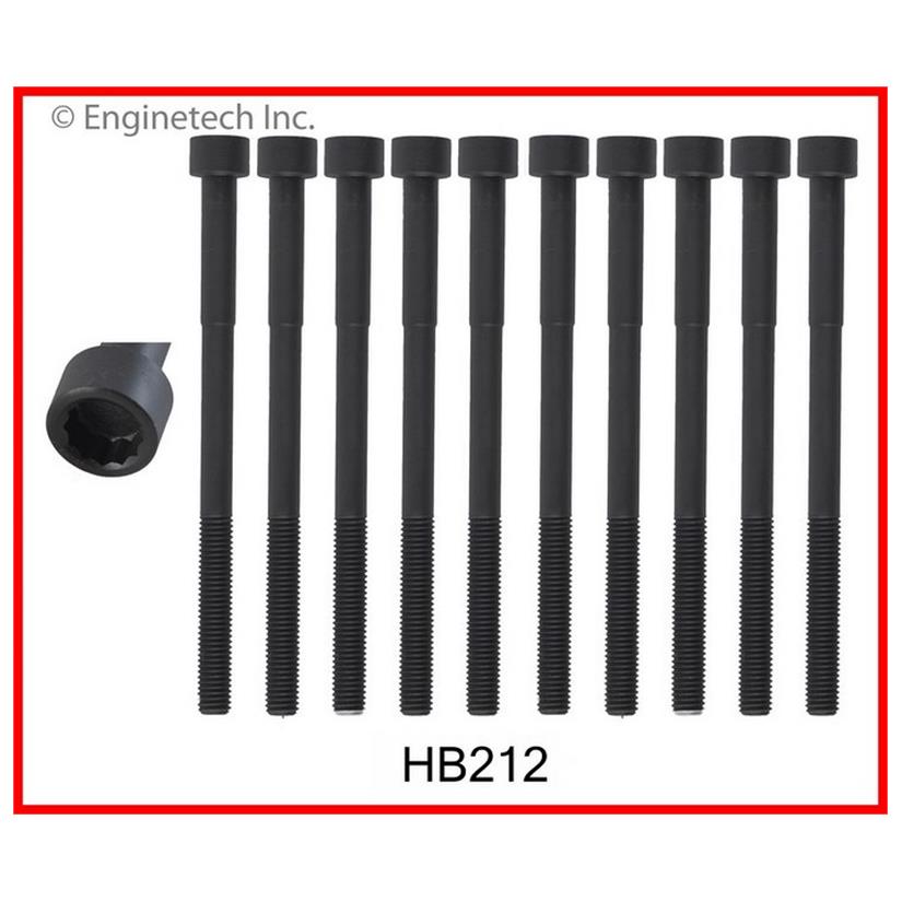 Enginetech HB212 Engine Head Bolt Set for Toyota 2000-2006 - One Cylinder