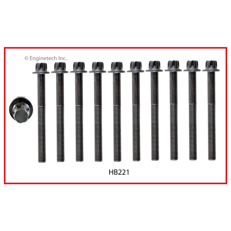 Enginetech HB221 Engine Head Bolt Set for Nissan NV2500 and Armada (One Cylinder)