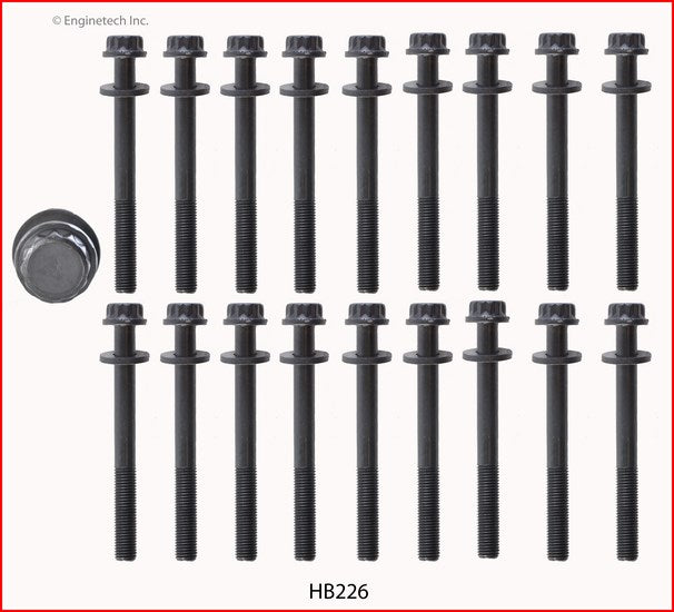 Enginetech HB226 Engine Head Bolt Set for One Cylinder
