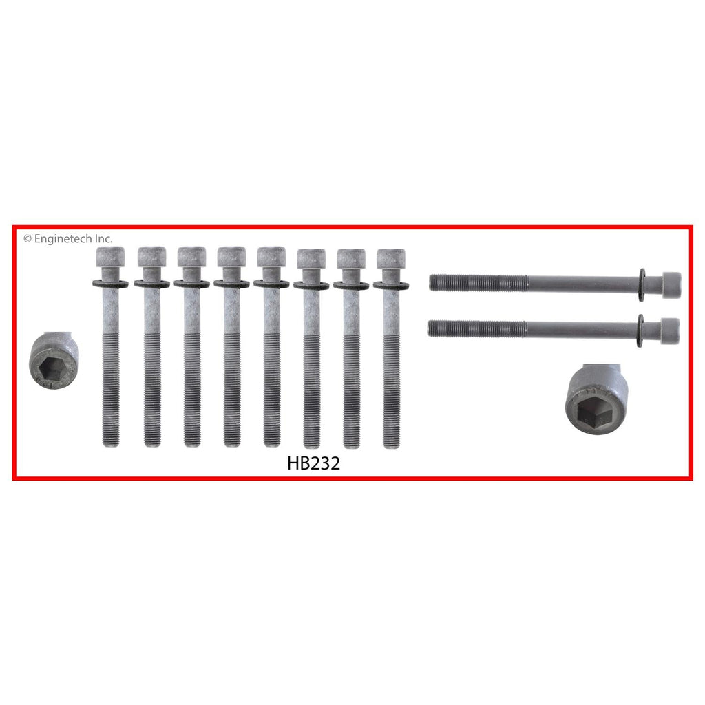 Enginetech HB232 Engine Head Bolt Set for Hyundai and Kia Models