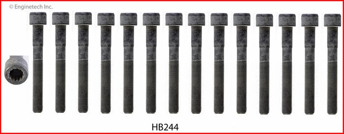 Enginetech HB244 Engine Head Bolt Set for Lexus IS300 and SC300