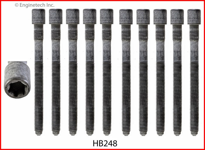 Enginetech HB248 Engine Head Bolt Set for One Cylinder - Compatible with 2004-2005 Audi and Volkswagen Models