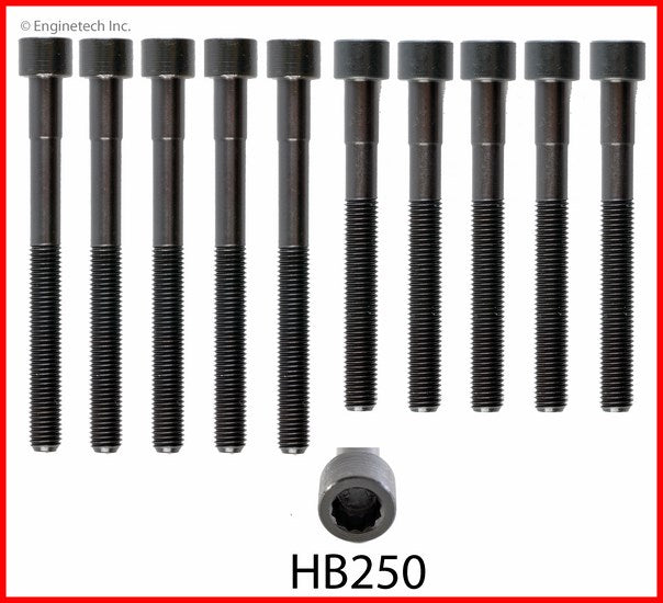 Enginetech HB250 Engine Head Bolt Set for Toyota Paseo and Tercel - One Cylinder