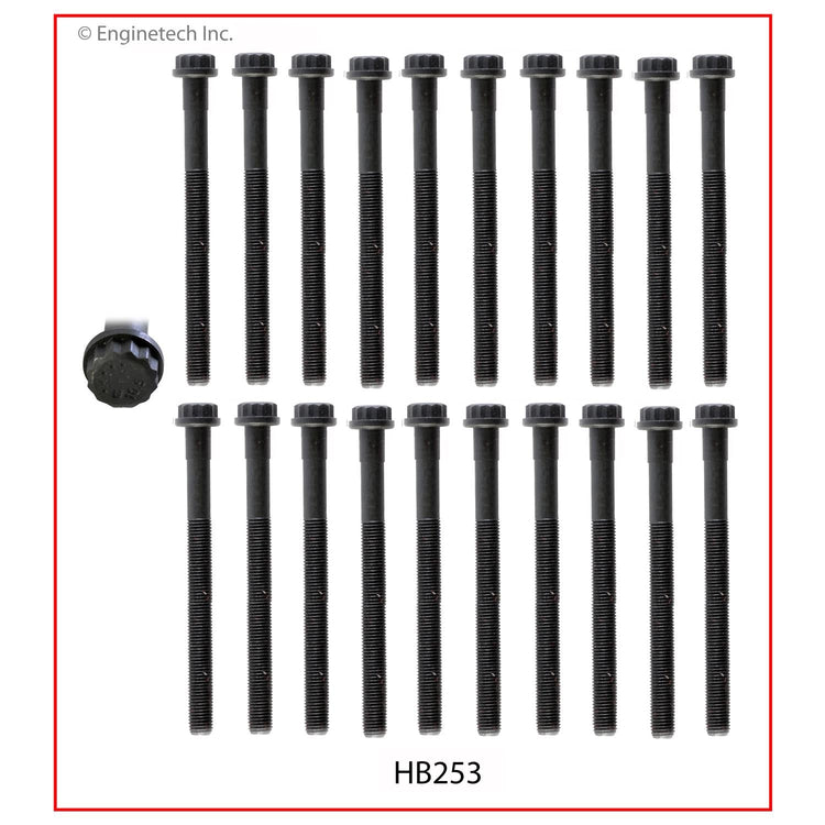 Enginetech HB253 Engine Head Bolt Set for Lexus LS400 and SC400