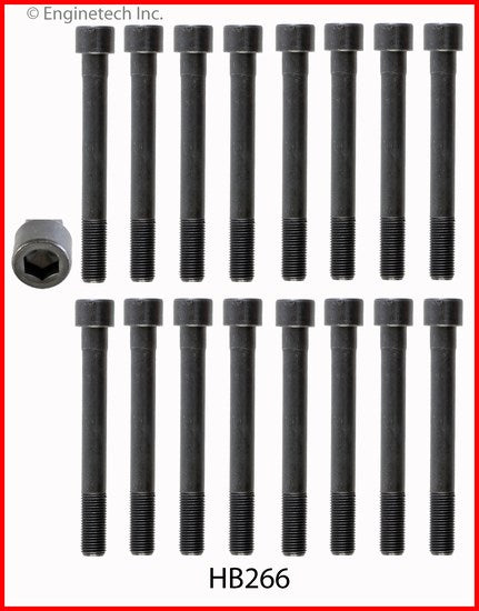 Enginetech HB266 Engine Head Bolt Set for Mitsubishi Eclipse, Montero, and Galant